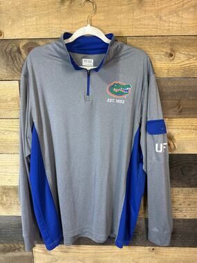BOX SEAT CLOTHING Men’s UF University of Florida Gators 1/4 Zip Pullover Size XL